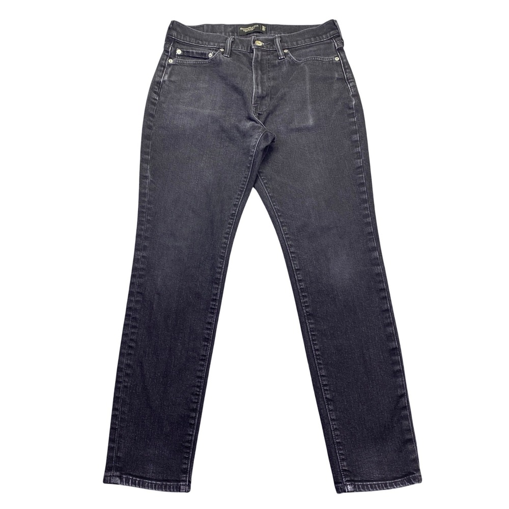 Abercrombie & Fitch Athletic Slim Signature Stretch Jeans Faded Black Sz 30